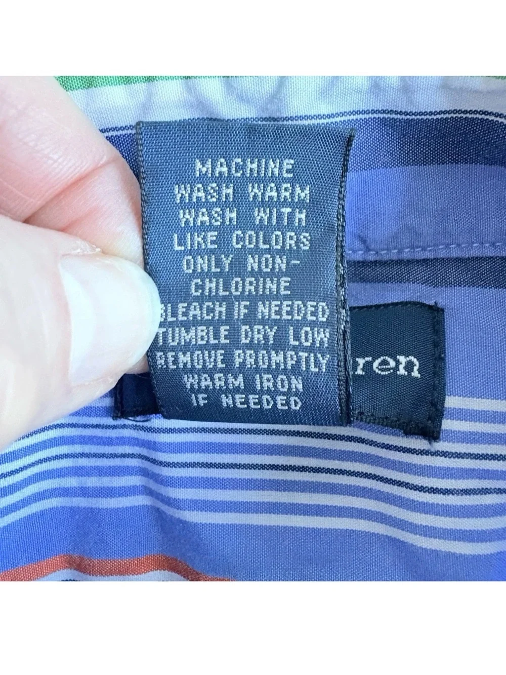 Ralph Lauren Boys Button Down Oxford Shirt 2 2T Blue Pony Logo Preppy Stripes